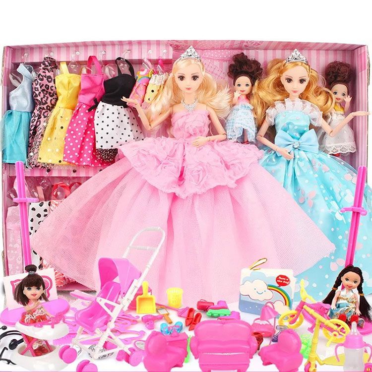 esfera harto triple Fashionista último Vestir muñecas Juego de regalo caja de juguetes de moda  princesa Conjunto accesorios de