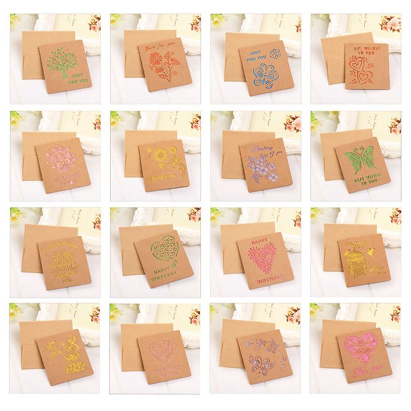 Kraft Paper Greeting Card Blessing Greeting Message Christmas