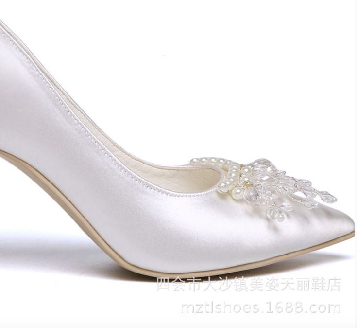 scarpe sposa bianco seta