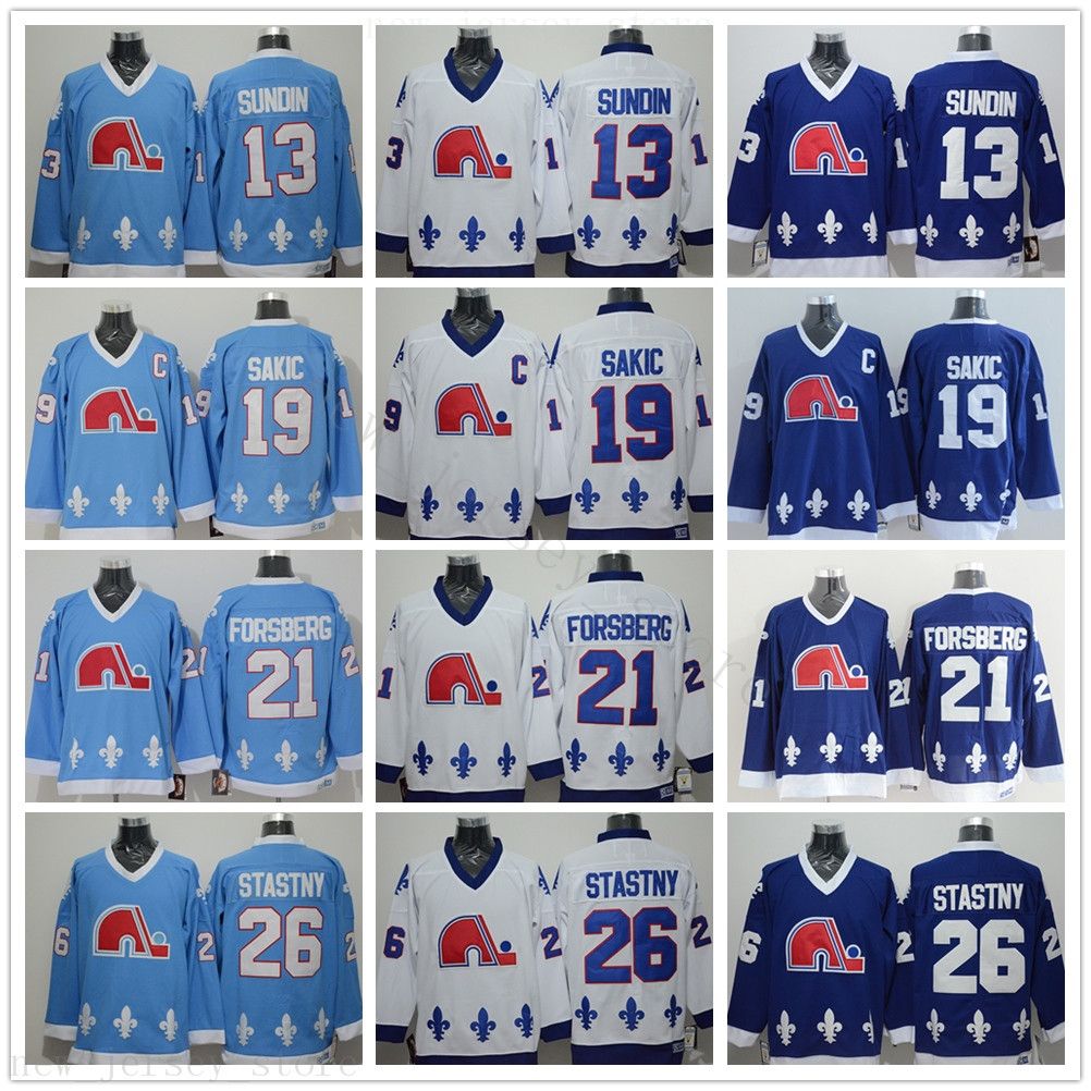 peter forsberg quebec nordiques jersey