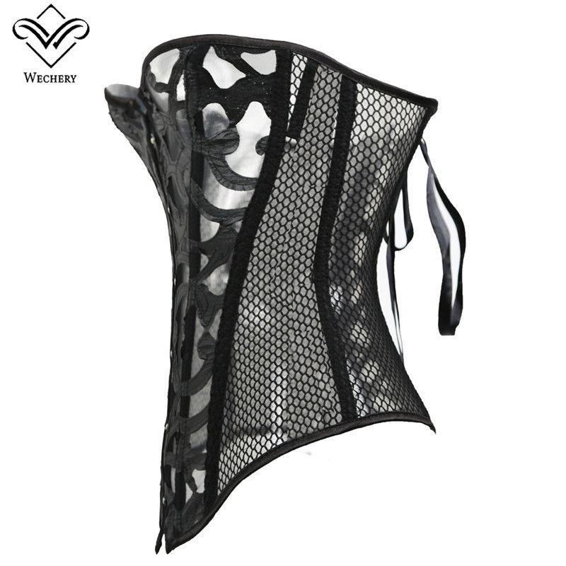Buy Best And Latest Style Corset Corselet Corsets And Bustiers Sexy Corsages Overbust Black Mesh Top Bustier Plus Size Belly Slimming Ssheath S 6xl Dhgate Com