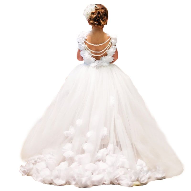 communion dress with train