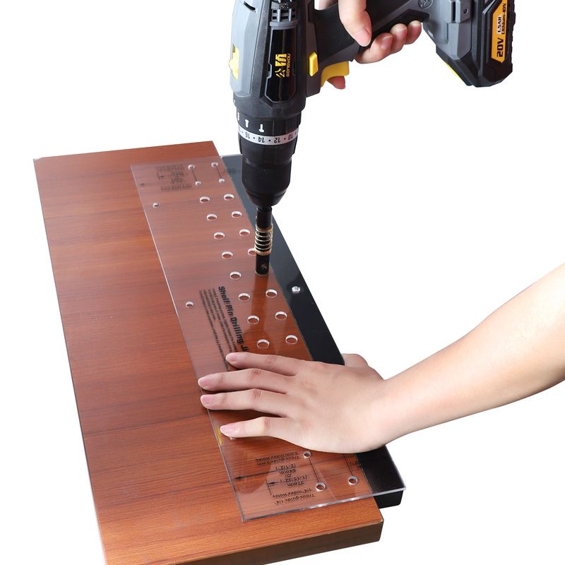 2021 Dowel Jig Shelf Pin Drilling Jig With 1/4 Self Centering Drill Bit