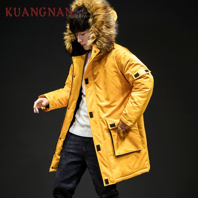 Großhandel Kuangnan Gelb Mit Kapuze Winterjacke Männer Kleidung Windjacke Herren Winter Parkas Mantel 2018 Langen Mantel Herren Pelz Parka 5xl Von Großhandel Kuangnan Gelb Mit Kapuze Winterjacke Männer Kleidung Windjacke Herren Winter Parkas Mantel 2018 Langen Mantel Herren Pelz Parka 5xl Von