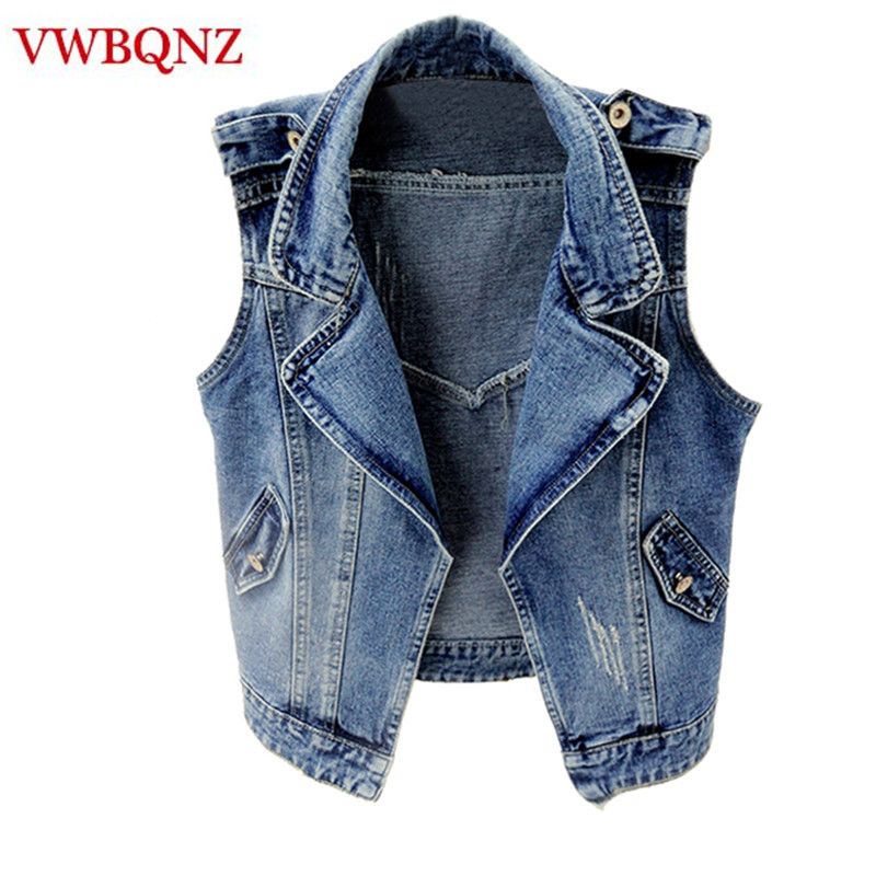 sleeveless jeans jacket for ladies