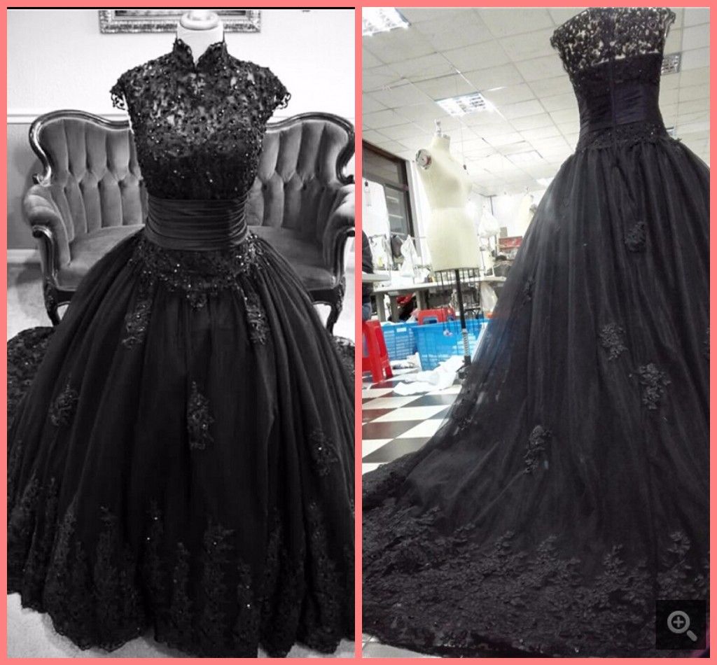 black gothic formal dresses
