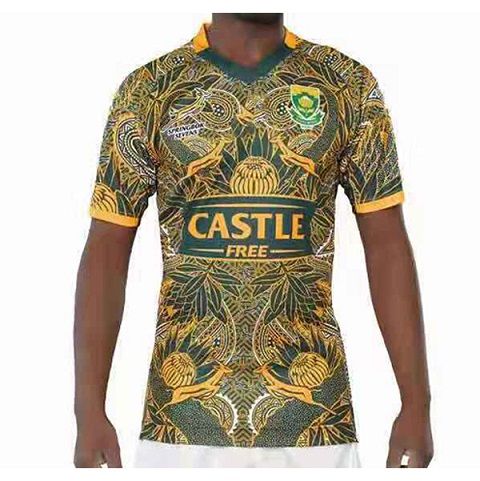 YINTE 2019-20 South Africa Springboks Rugby Jersey Sudáfrica 100 Aniversario Fútbol De La Rop Camiseta Gráfica De Algodón del Algodón De La Copa del Mundo De Los Hombres 