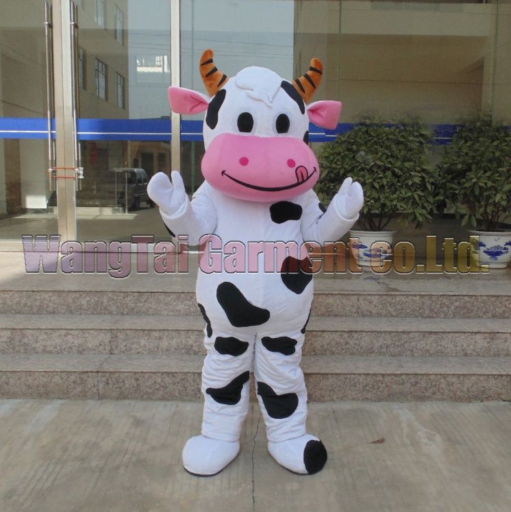 traje de la vaca lechera envío libre del tamaño adulto, traje de peluche de  juguete carnaval