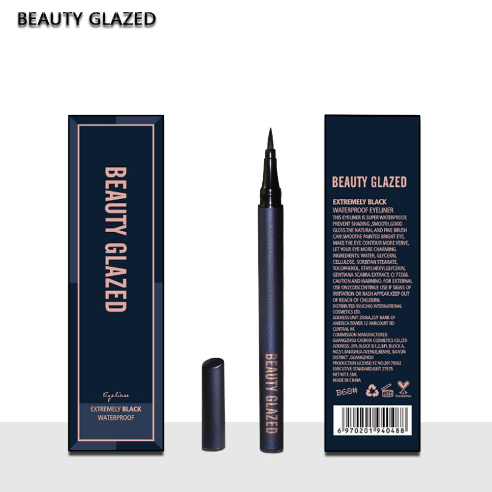 Beauty Glazed Liquid Eyeline Eyebrow Pencil Wholesale Extremely Black