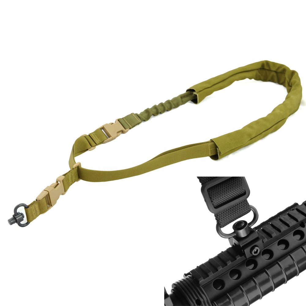 Black Deluxe Adjustable Tactical 2 Point Hunting Sling Rifle Bungee Rothco 4651 