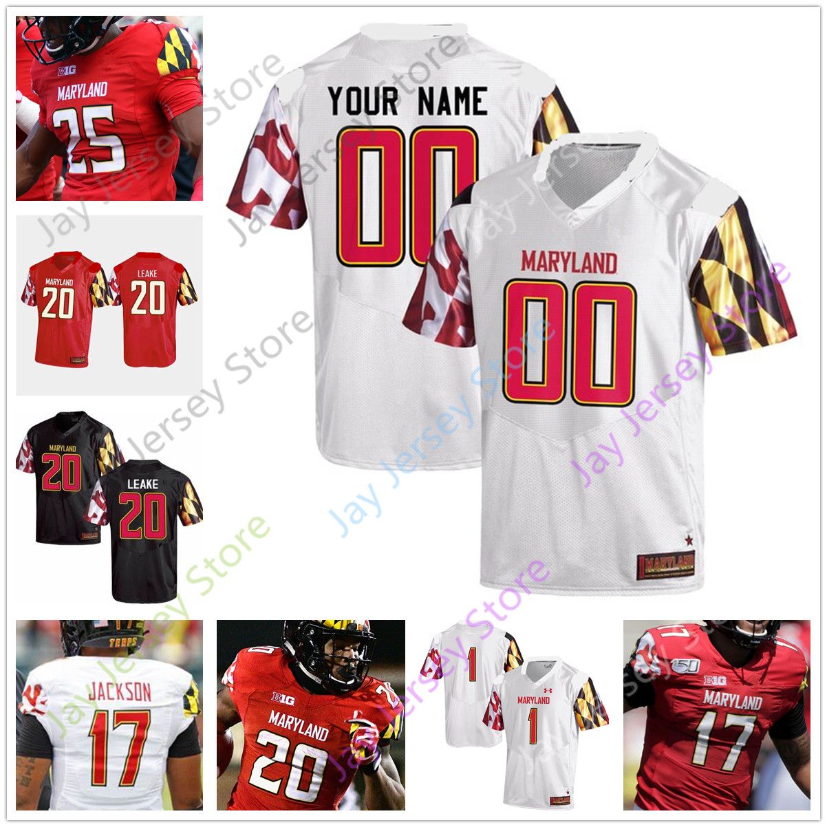 2020 Custom Maryland Football Jersey 