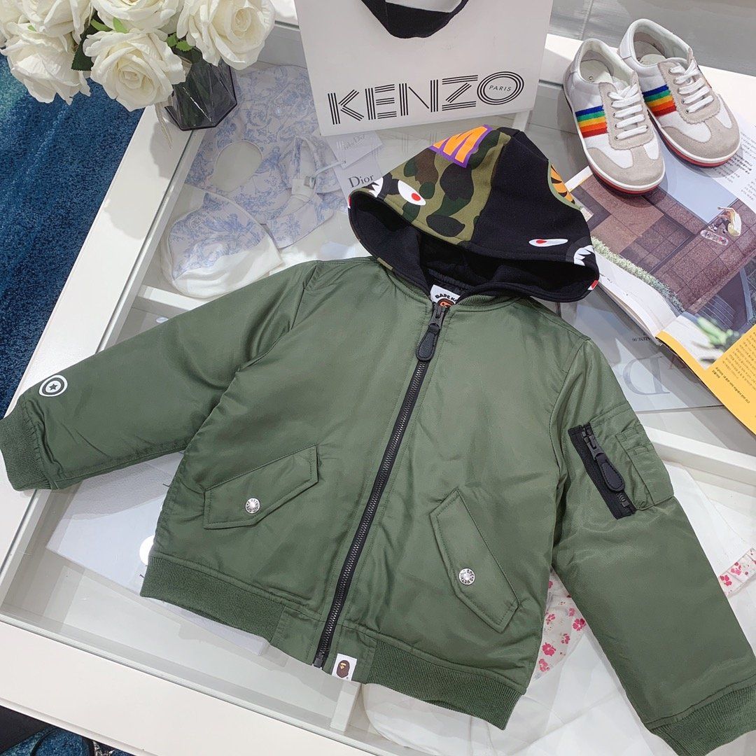 kenzo padded hooded coat