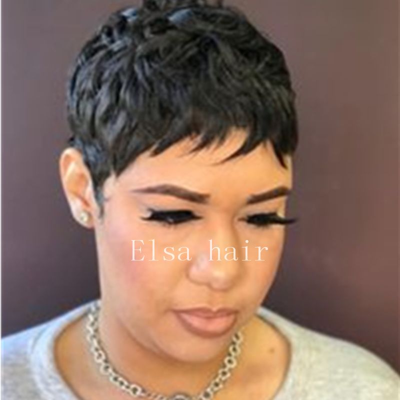 black short cut wigs
