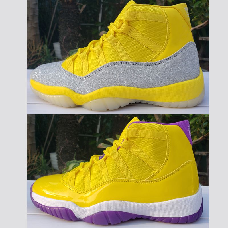 yellow and purple 11s