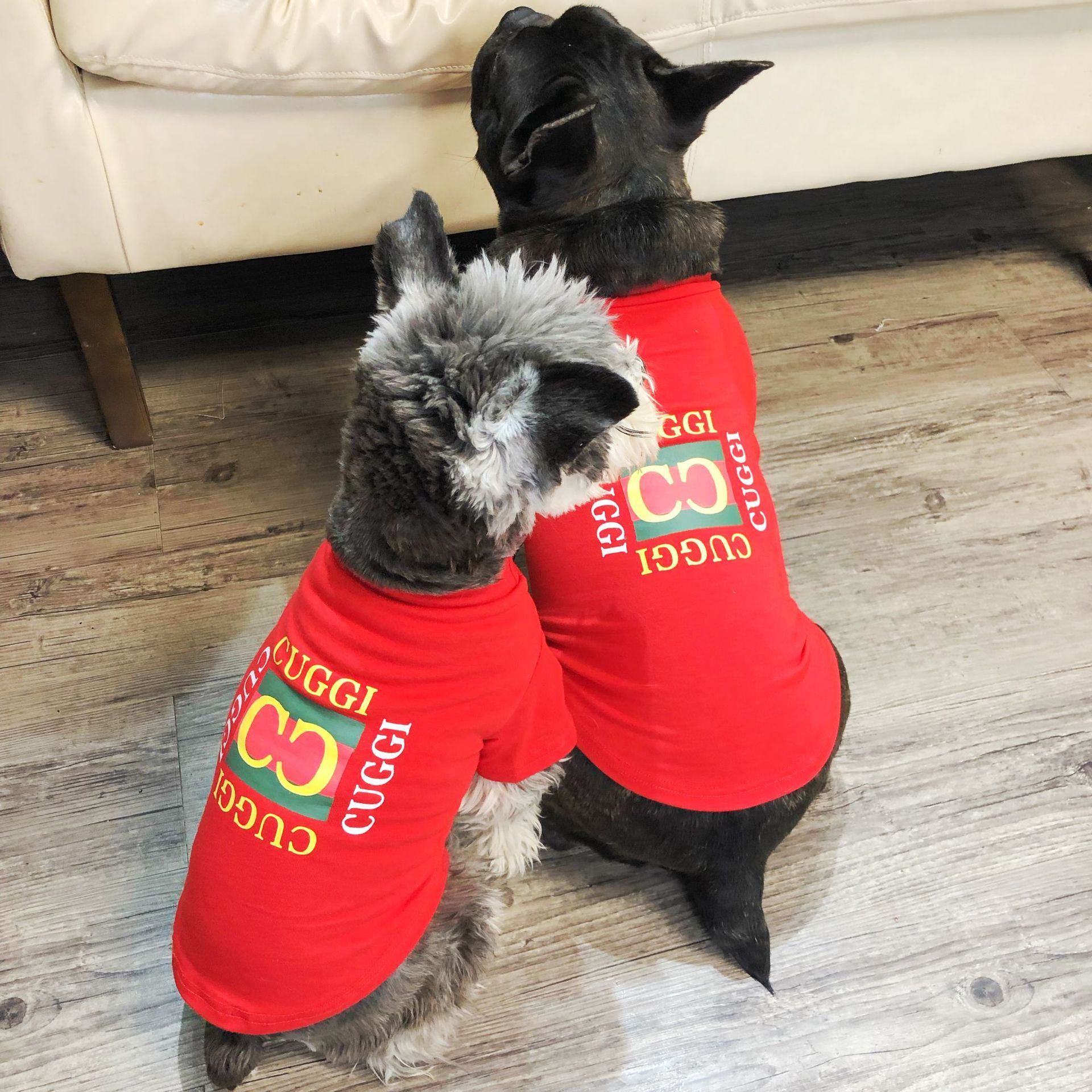 2019 Dogs Clothes Thin Section Pet Dog Clothes Tide Brand Medium Small Dog Short Sleeved Shiba Inu Teddy Parent Child Spring And Summer Clothes 1 From