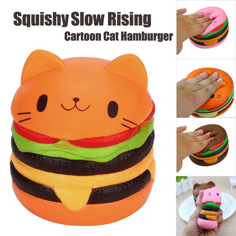 cat hamburger squishy