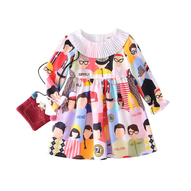 2020 New Styles Dress 2019 New Arrival Autumn Girls Kids Long Sleeve Kids Causal High Quality Cartoon Printing White Pleated Collar Dress From Patience 168 14 08 Dhgate Com