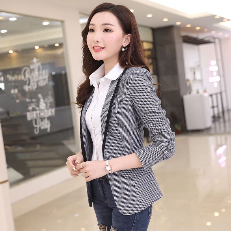 2020 Fashion Jackets Women Winter Vintage Office Lady Slim Business Plaid Blazer Coats Elegant Ladies Overcoat From Fitzgerald10 39 55 Dhgate Com