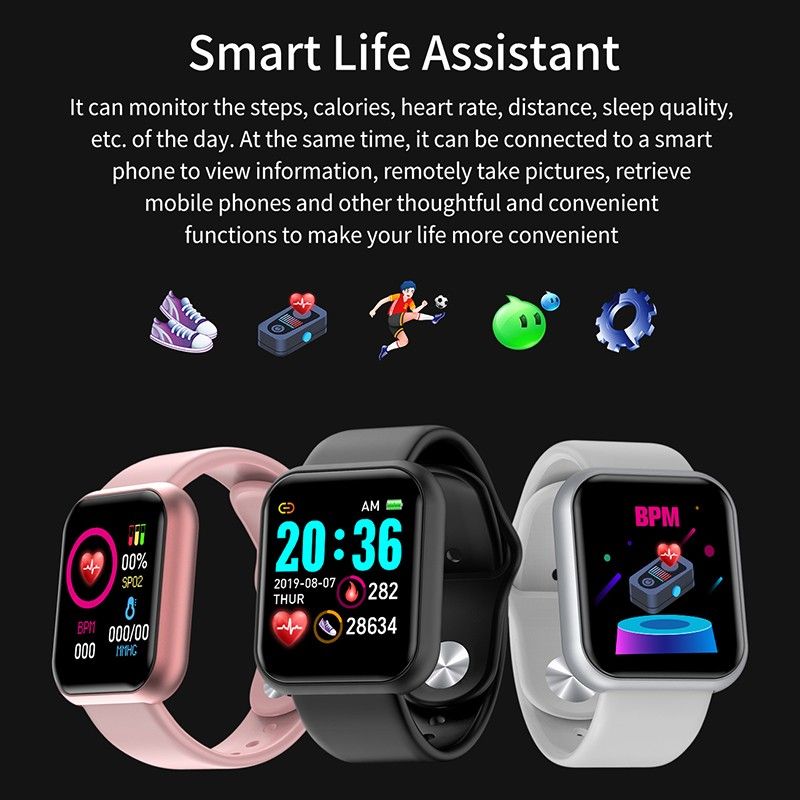 Suministro Al Por Mayor El Reloj Del Deporte De Los Hombres Y68 Reloj De  Pulsera De La Mujer Inteligente Impermeable Llamada Frecuencia Cardiaca  Presión Arterial Cámara De Fotos Reloj Inteligente De Aphrodite1,