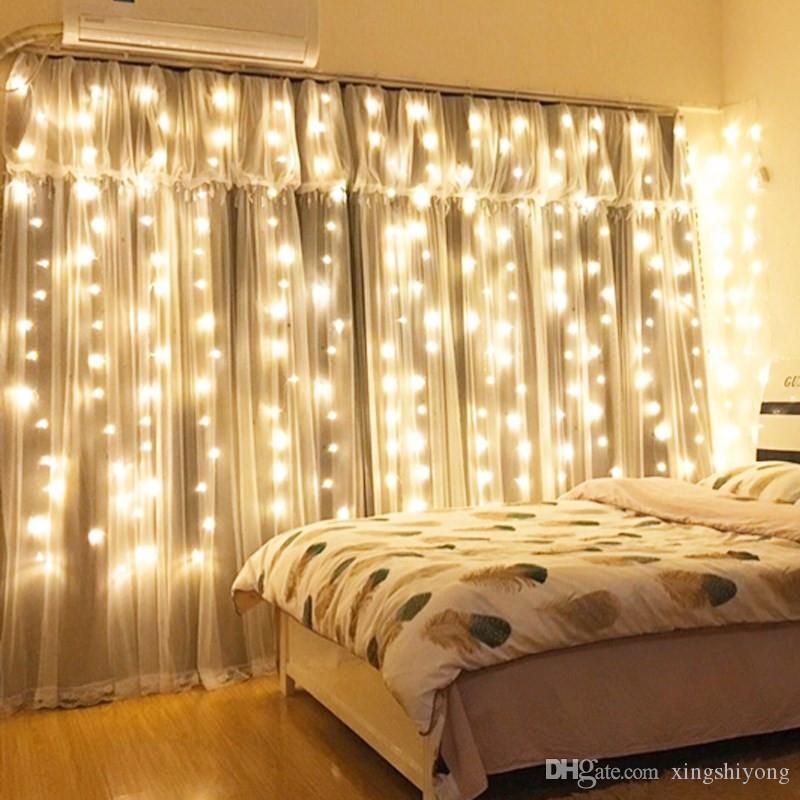4mx1 5m 192 المصابيح أضواء سلسلة 8 أوضاع الجنية الضوء 110v 240v أضواء سلسلة Led للالمنزل
