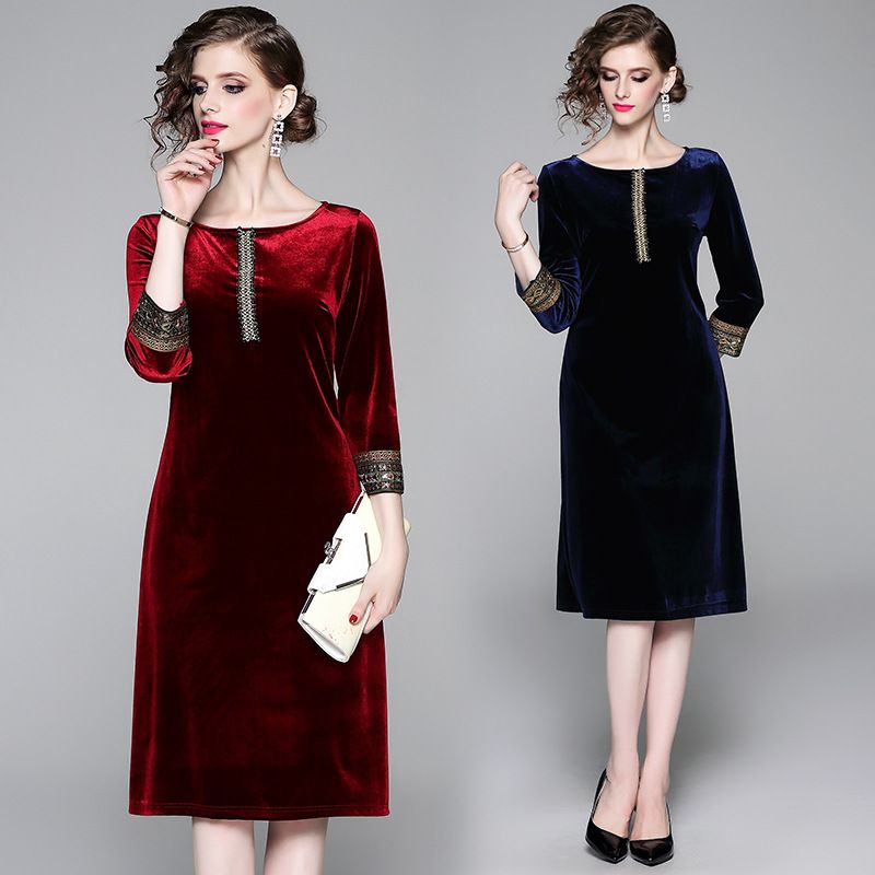 velvet dress for ladies