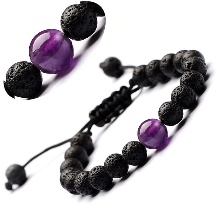 Turquesa natural Negro Lava Pulseras Aromaterapia Esencial Oil Difusor Pulsera para Hombres Joyería 11