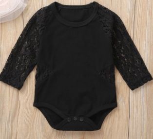 #1 lace sleeve baby girl romper