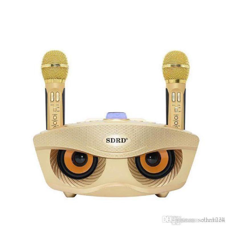 New Wireless Voice Changer Microphone Speaker Outdoor Portable Owl Mobile Phone Bluetooth Karaok Family KTV DHL