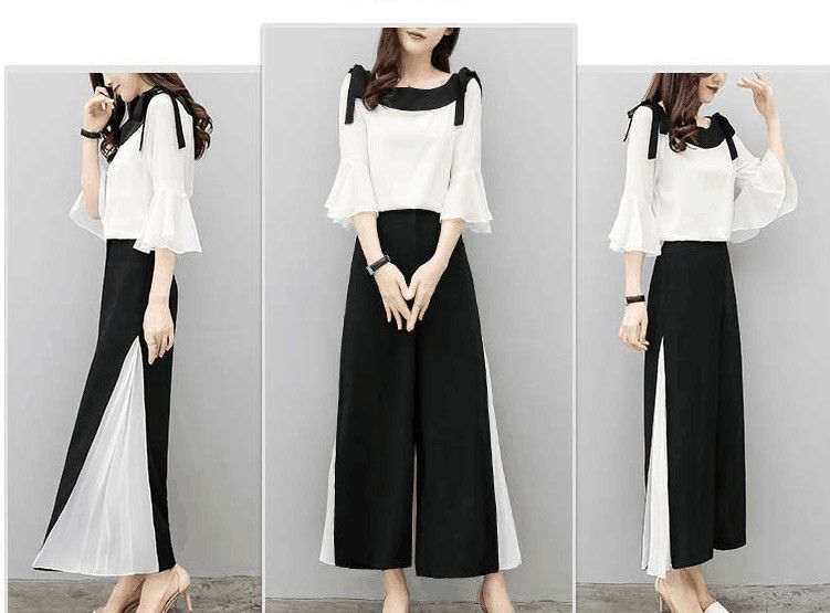 2020 Elegant Pant Suits Sets 2019 New Summer Fashion Casual Set