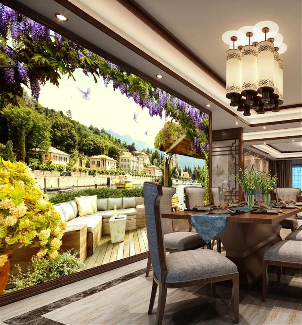 Custom Photo 3d Wallpaper 3d Italian Seascape Landscape Wall Home