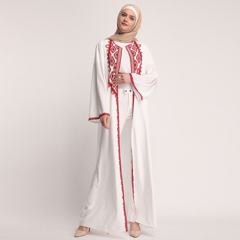 white abaya dress