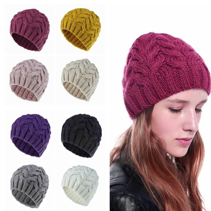 ladies knitted beanie hats