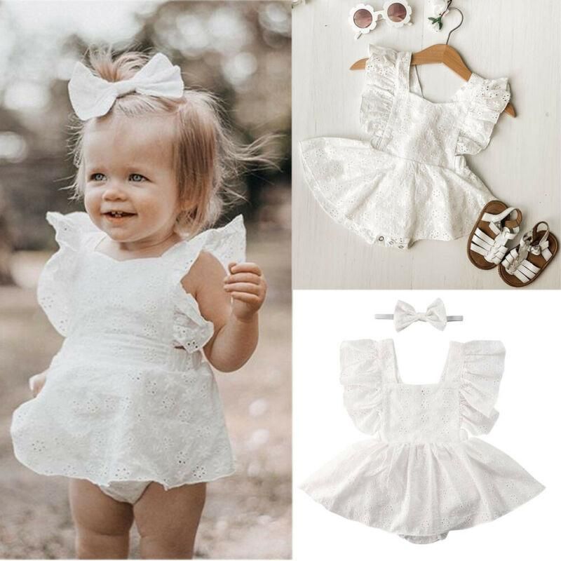 white lace romper baby girl