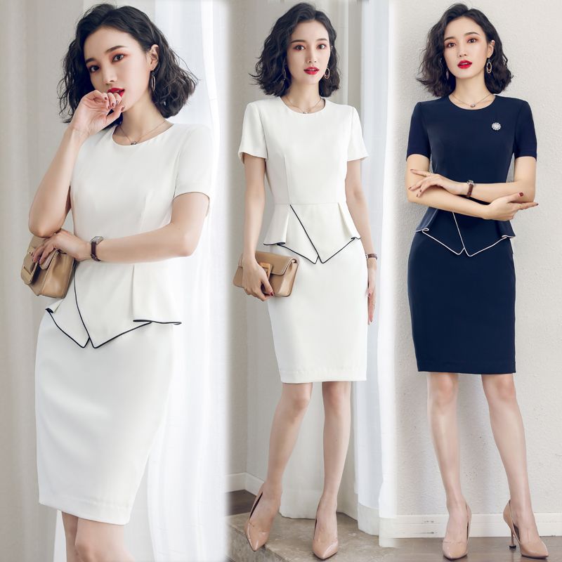 2020 Fashion Summer Pencil Vestidos Retro Robe Work Wear Uniform