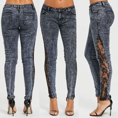 Acquista 2019 Nuovi Jeans Da Donna Plus Size Jeans A Vita Bassa Laterale In  Pizzo Trasparente Pantaloni Casual Slim Skinny Con Pannelli In Pizzo Jeans  Trasparenti A 28,9 € Dal Dh_sports_outdoors | It.DHgate.Com