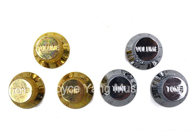 Cromo 1 y Volumen 2 Tone Perillas de Control de Guitarra Eléctrica Estilo  Stratocaster Guitarra eléctrica Guitarras y accesorios Accesorios