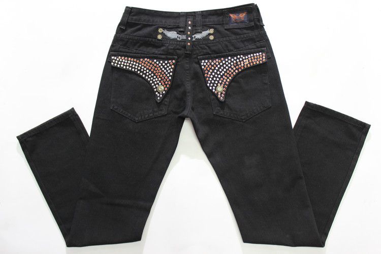 robin jeans with rhinestones