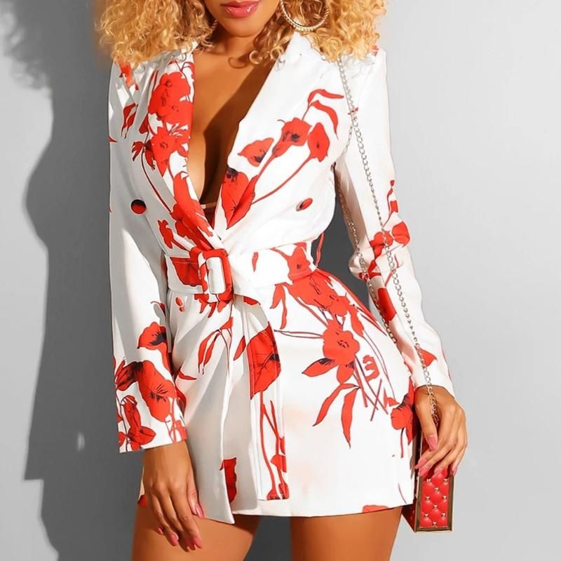 red blazer dress womens