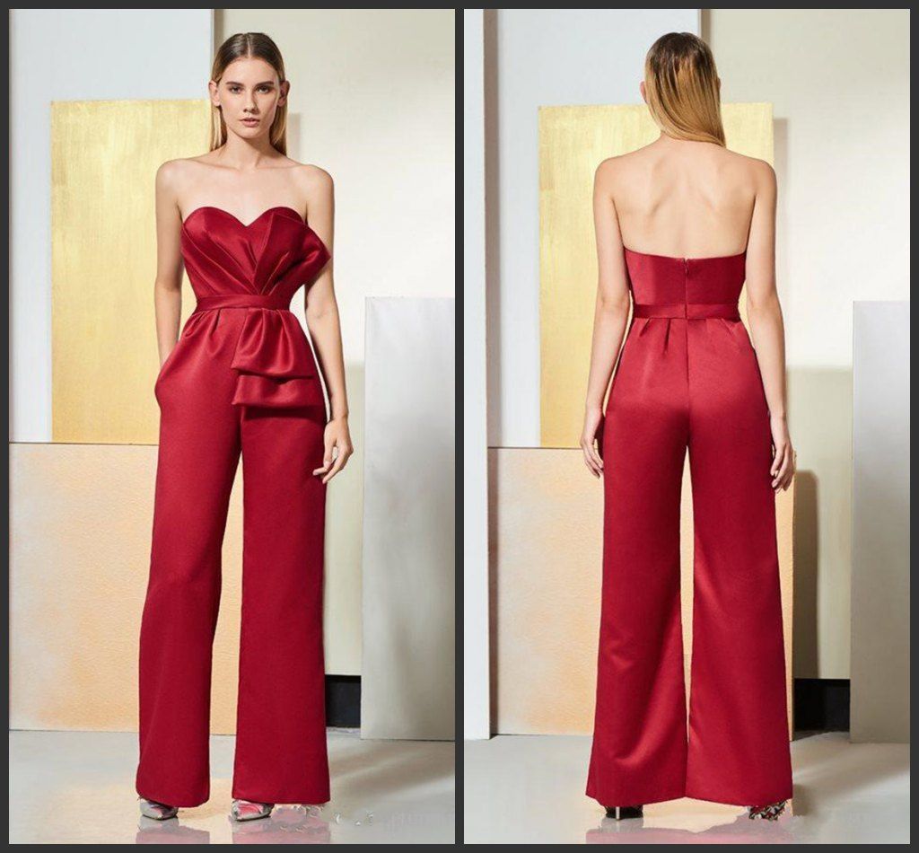 red formal jumpsuits