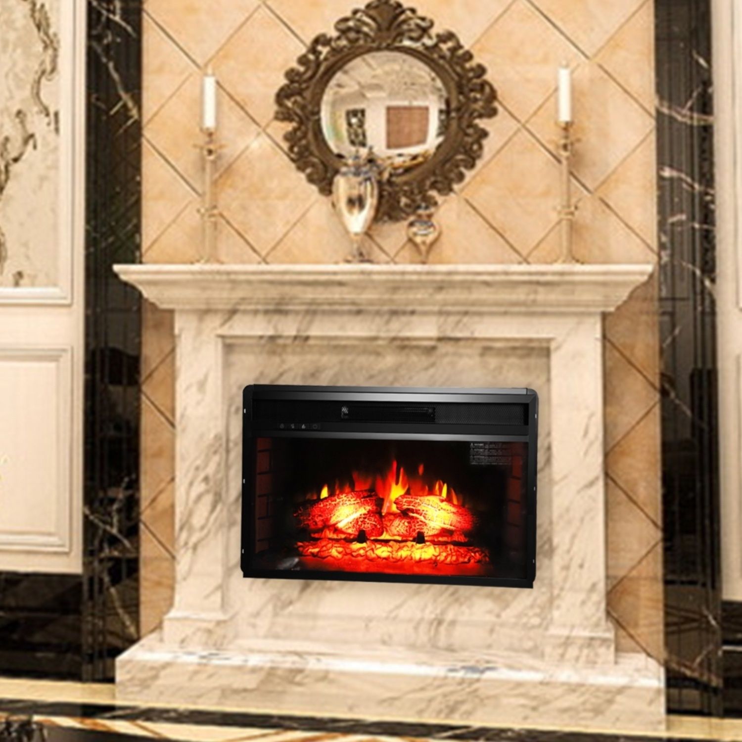 2020 1500w Embedded 27 1 Electric Fireplace Insert Heater Log