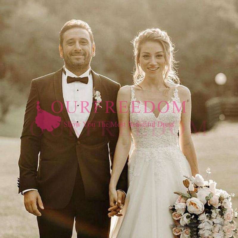 Discount 2019 Western Country Wedding Dresses V Neck Lace