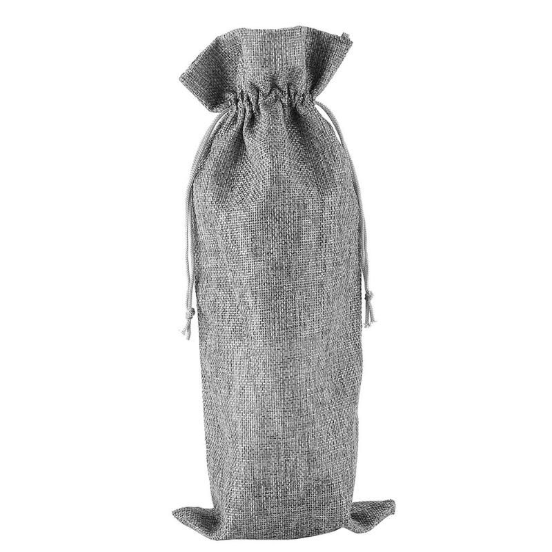 COTTON CRAFT 12 Pack Jute Burlap Wine Bag Set Wrap Your Wine in The Rustic and Natural Style of Natural Jute Burlap Natural