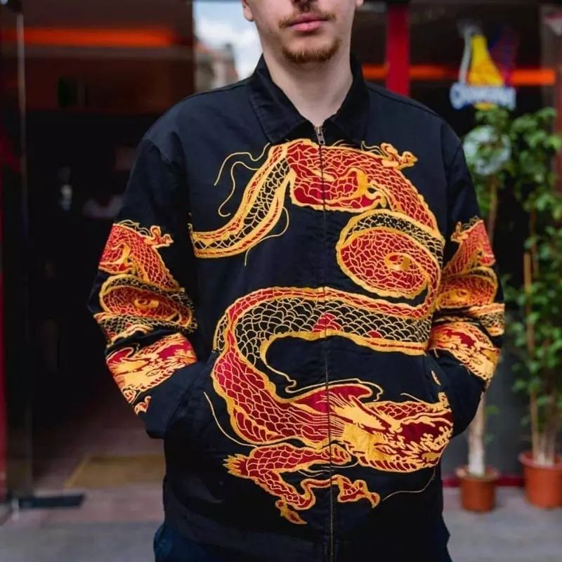 supreme dragon work jacket
