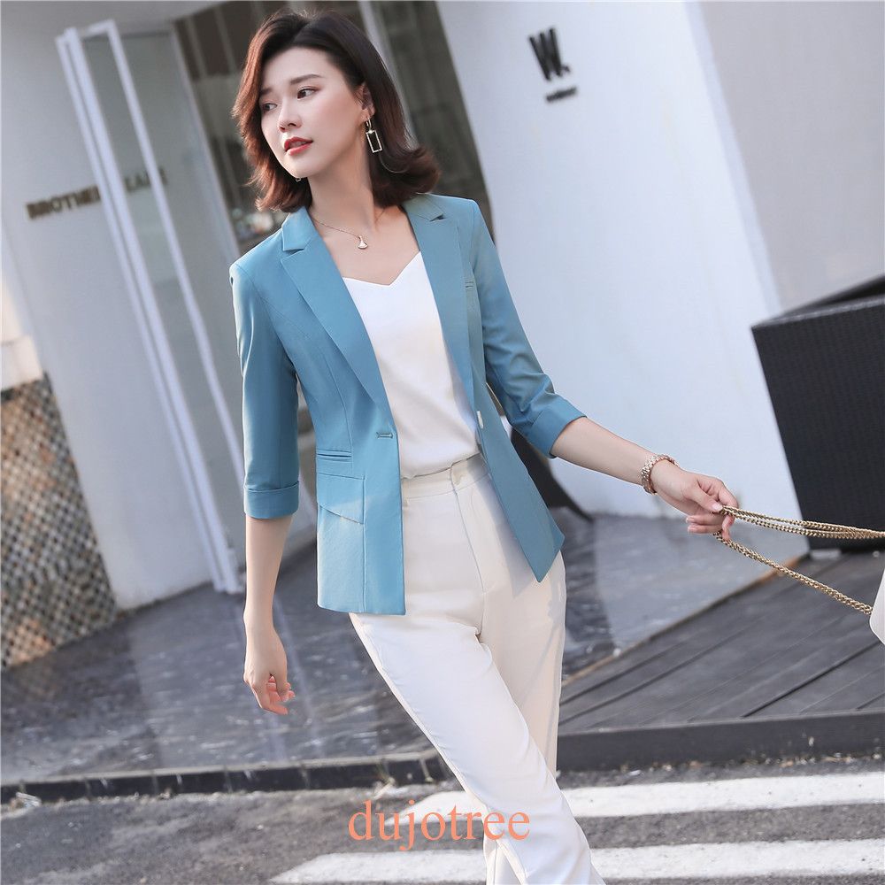 Compra BS6080 Moda Blazer Media Manga Del Verano Blazers Mujer Trajes  Chaquetas De La Cremallera Delgada Capa Ocasional, Señora De La Oficina  Desgaste Blazer Barato | Entrega Rápida Y Calidad | Es.Dhgate