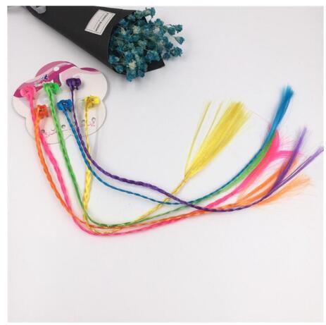 Girls Colorful Wigs Ponytail Hair Ornament Claw Hair Clips detail view 3