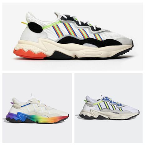 2020 3M Reflective Pride Xeno Ozweego For Men Women Running Shoes Neon Green Solar Yellow 