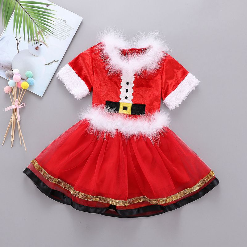 Baby Girl Trajes de Navidad Niños de Navidad Ropa de Ropa Conjuntos Niño Santa Claus