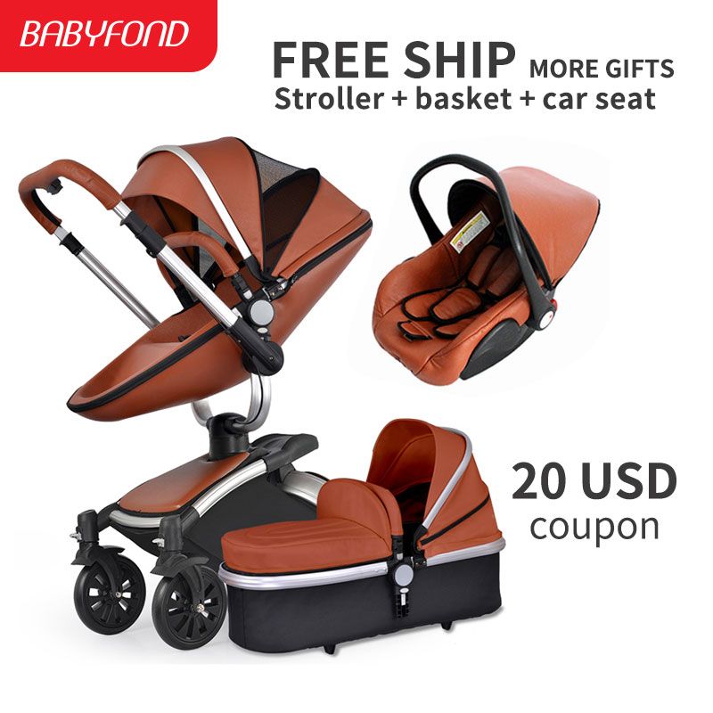 3 in 1 leather stroller