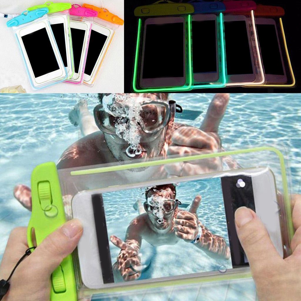 Best Quality Glowing Lanyard Swimming Bag Waterproof Mobile Phone Pouch Smartphone Sealed Pack
