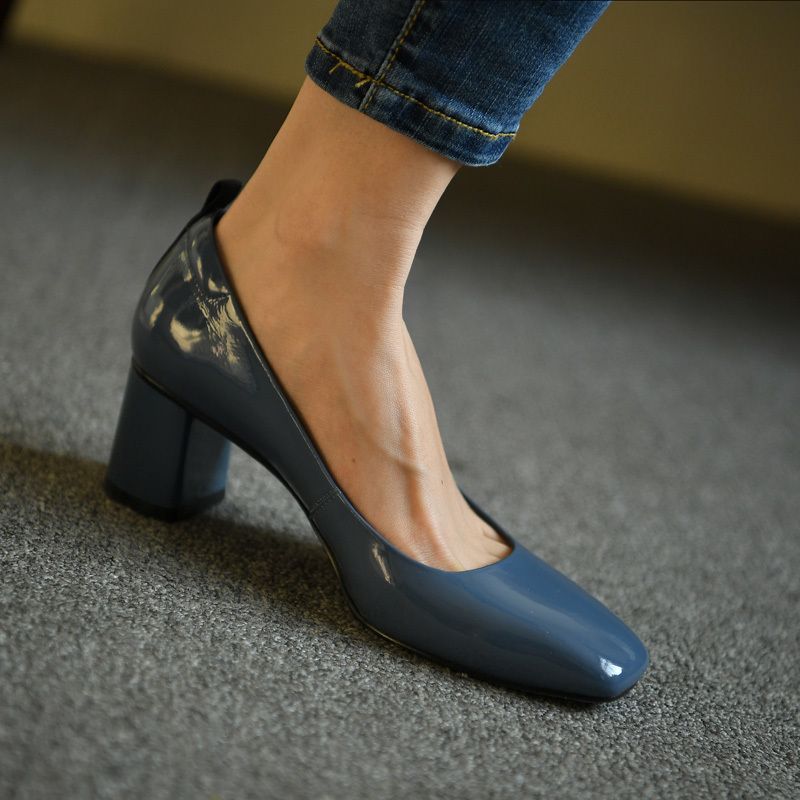 genuine leather pumps